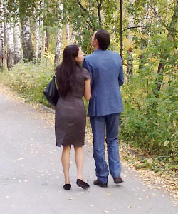 Couple in a park